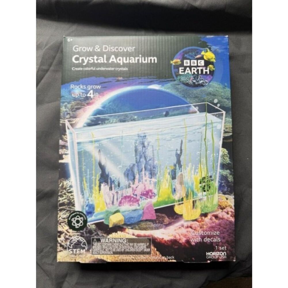 BBC Earth Grow & Discover Crystal Aquarium STEM Science Kit 6+ Perfect for Kids